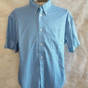 Kirkland Men's Blue Plaid Non Iron Signature Button Down Collared Shirt Size XXL
